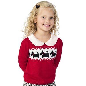 Gymboree  Girls Dog Fairisle Sweater - London Calling - red Size 8